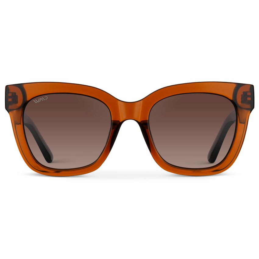STORMI Cat Eye Women's Sunglasses in Crystal Chestnut Brown by WMP Eyewear - Punch Watch Design 