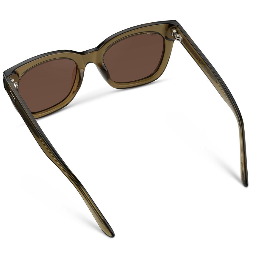STORMI Cat Eye Women's Sunglasses in Khaki Crystal Green by WMP Eyewear - PUNCH Watch & Eyewear - WMP Eyewear