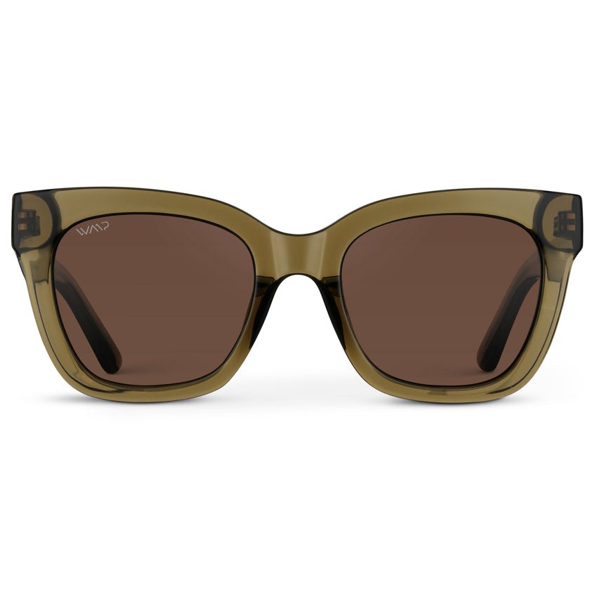 STORMI Cat Eye Women's Sunglasses in Khaki Crystal Green by WMP Eyewear - PUNCH Watch & Eyewear - WMP Eyewear