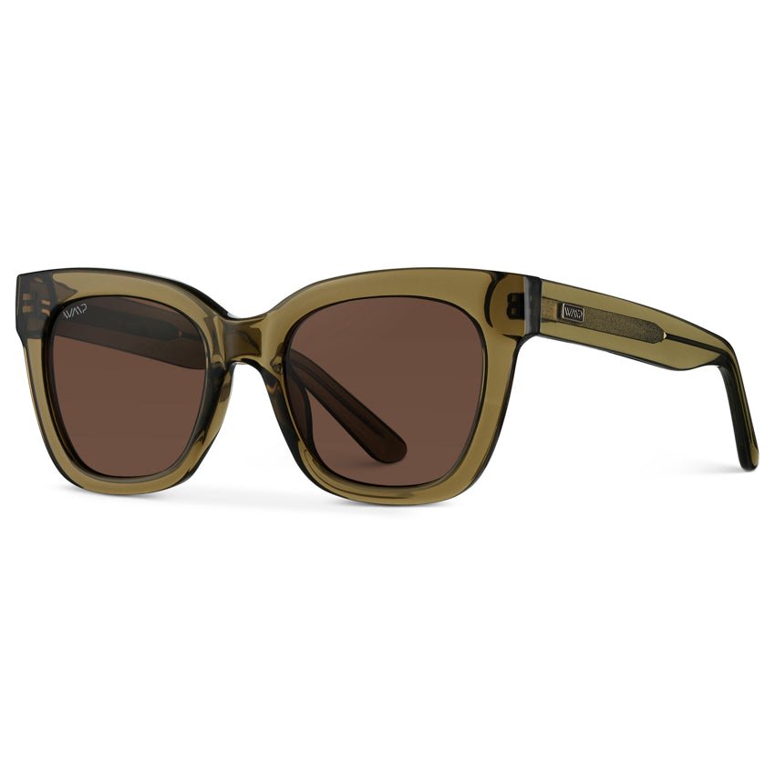 STORMI Cat Eye Women's Sunglasses in Khaki Crystal Green by WMP Eyewear - PUNCH Watch & Eyewear - WMP Eyewear