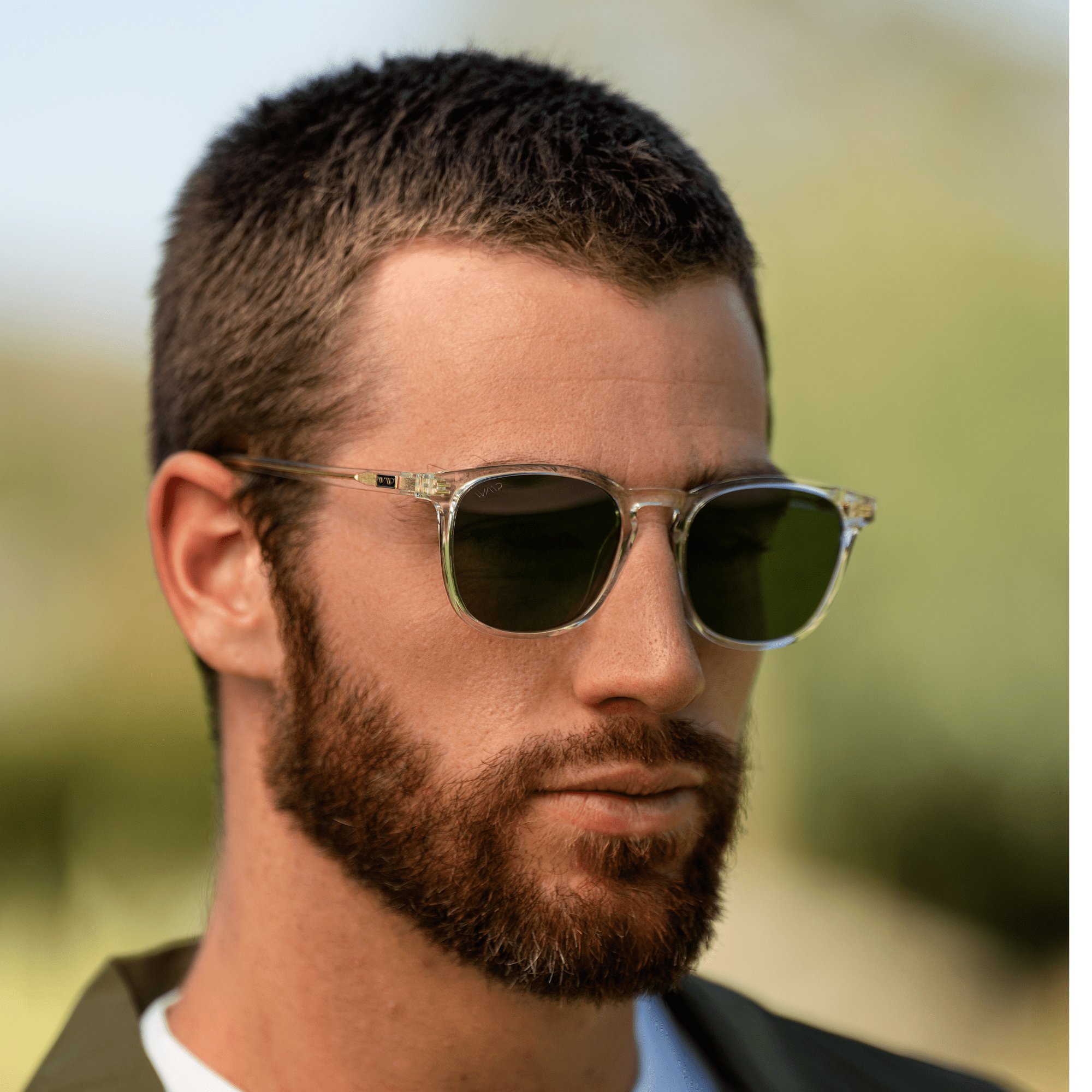 NICK Polarized Men's l Women's Sunglasses in Glossy Clear by WMP Eyewear - PUNCH Watch & Eyewear - WMP Eyewear