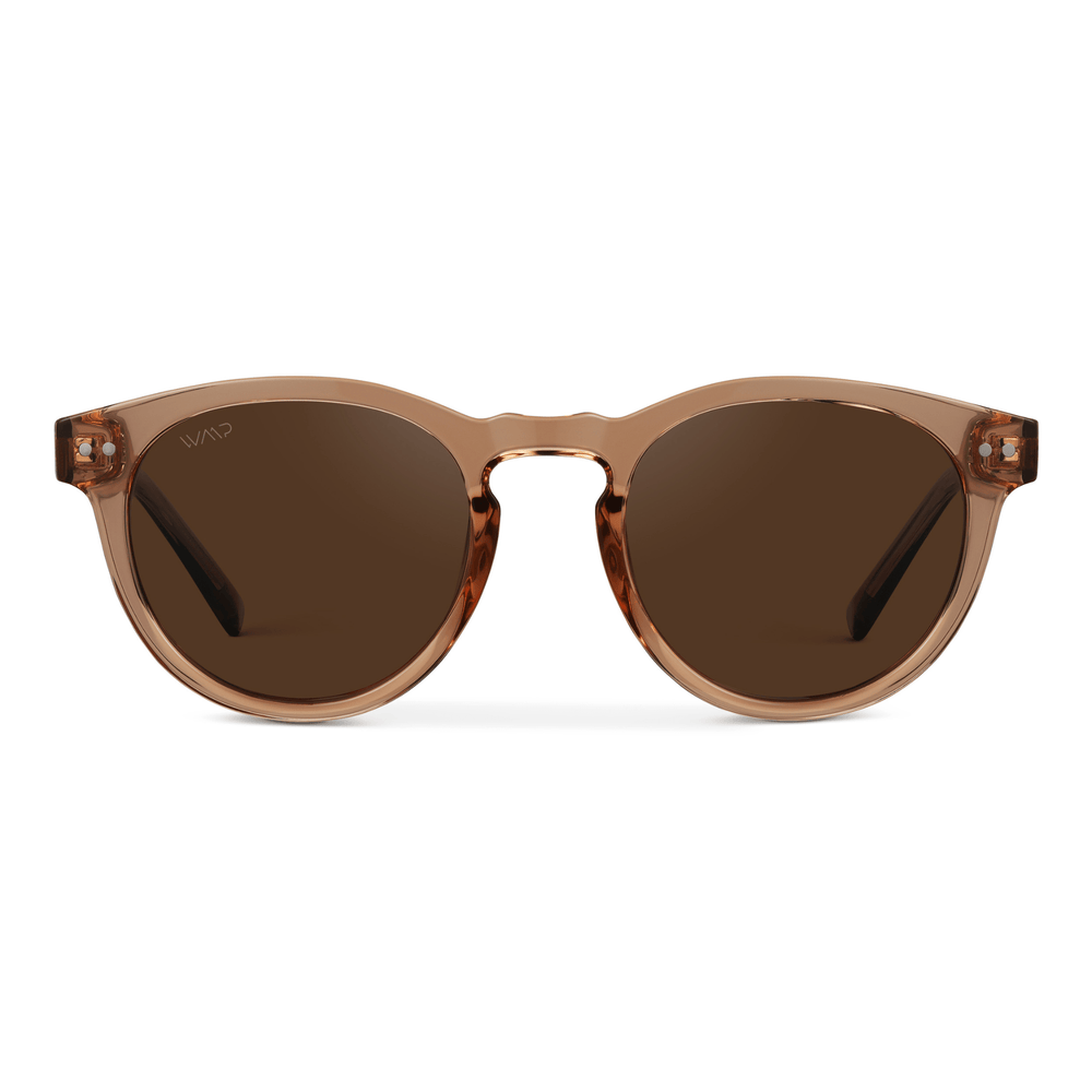 TATE Retro Round Unisex Sunglasses in Light Crystal Brown by WMP Eyewear - PUNCH Watch & Eyewear - WMP Eyewear