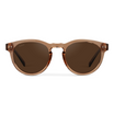 TATE Retro Round Unisex Sunglasses in Light Crystal Brown by WMP Eyewear - Punch Watch Design 