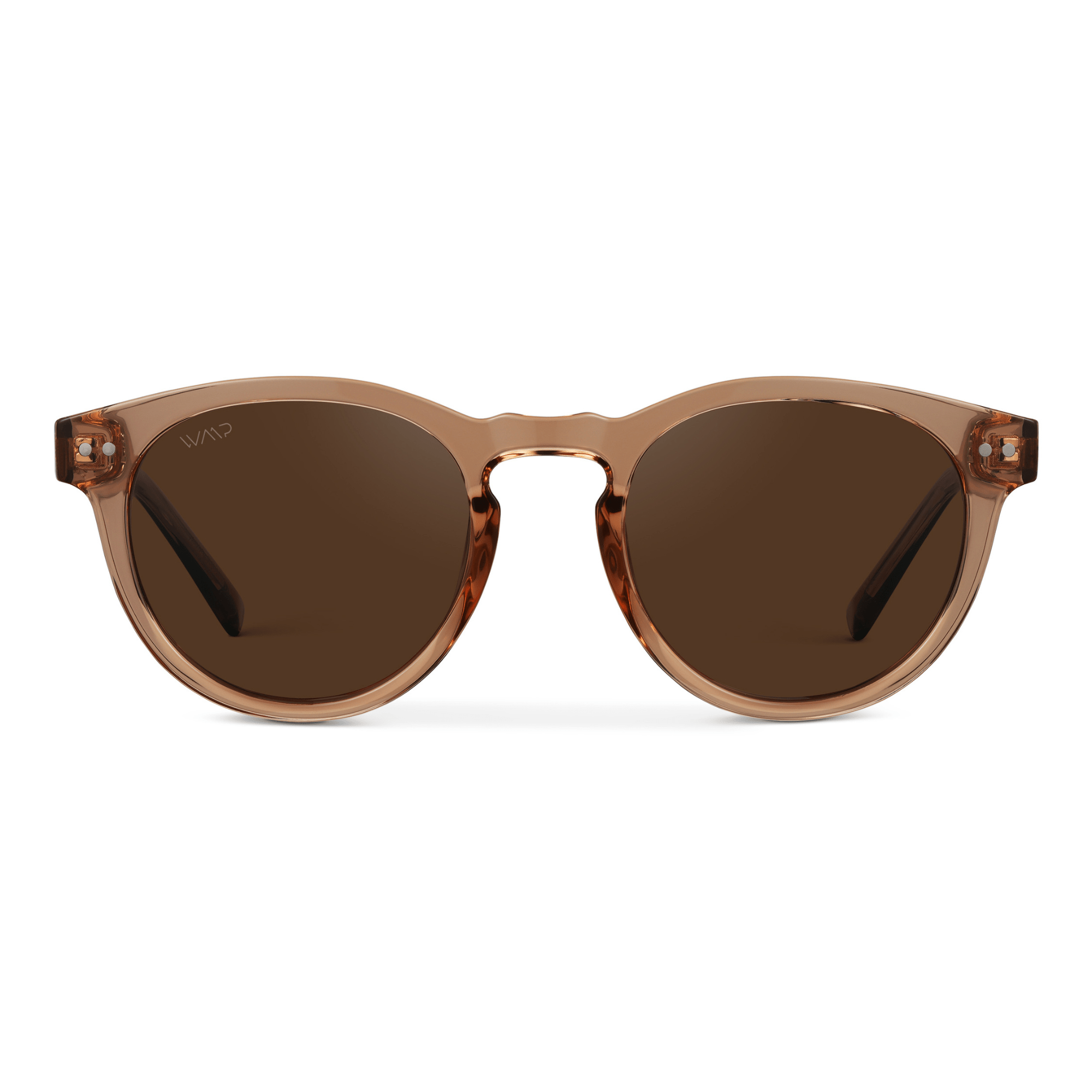 TATE Retro Round Unisex Sunglasses in Light Crystal Brown by WMP Eyewear - PUNCH Watch & Eyewear - WMP Eyewear