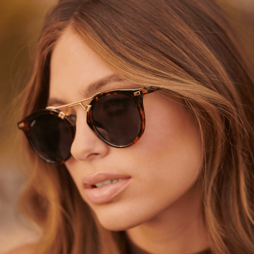 SKYLER Double Bridge Women's Sunglasses in Tortoise by WMP Eyewear - PUNCH Watch & Eyewear - WMP Eyewear