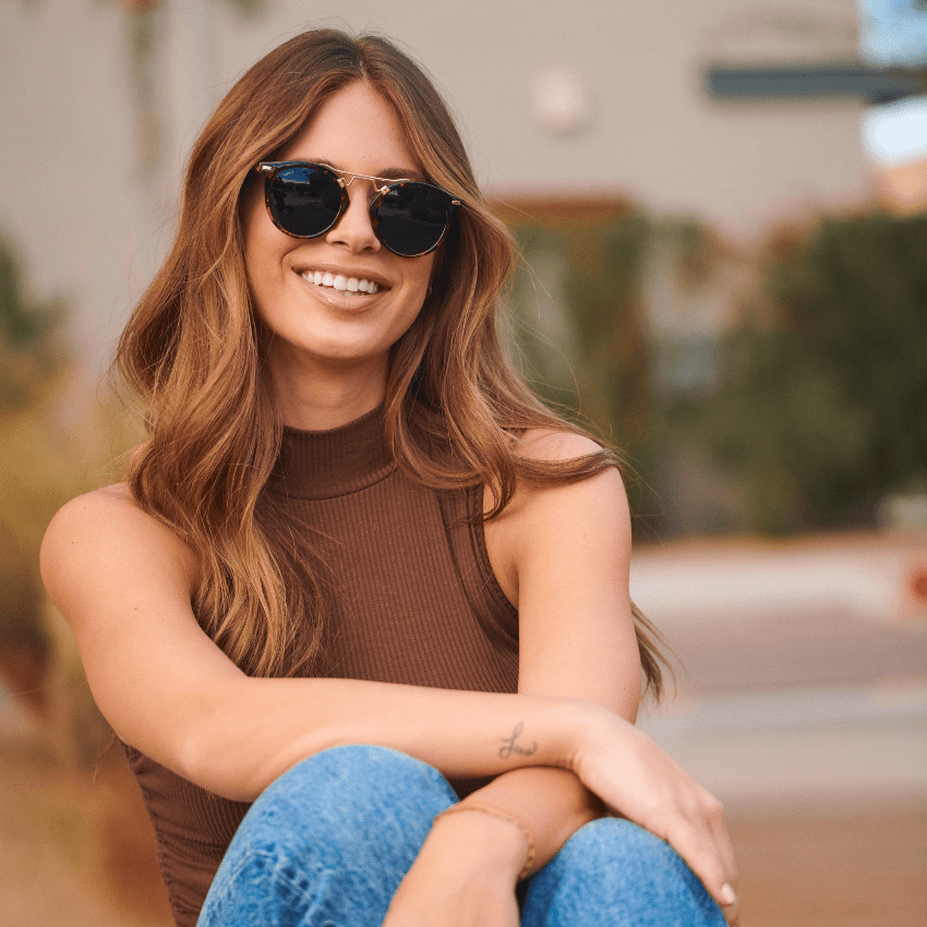 SKYLER Double Bridge Women's Sunglasses in Tortoise by WMP Eyewear - PUNCH Watch & Eyewear - WMP Eyewear