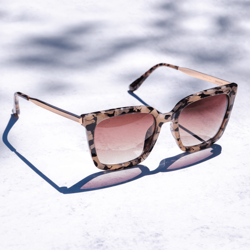 MADISON Oversized Women's Sunglasses in Beige Tortoise by WMP Eyewear - PUNCH Watch & Eyewear - WMP Eyewear