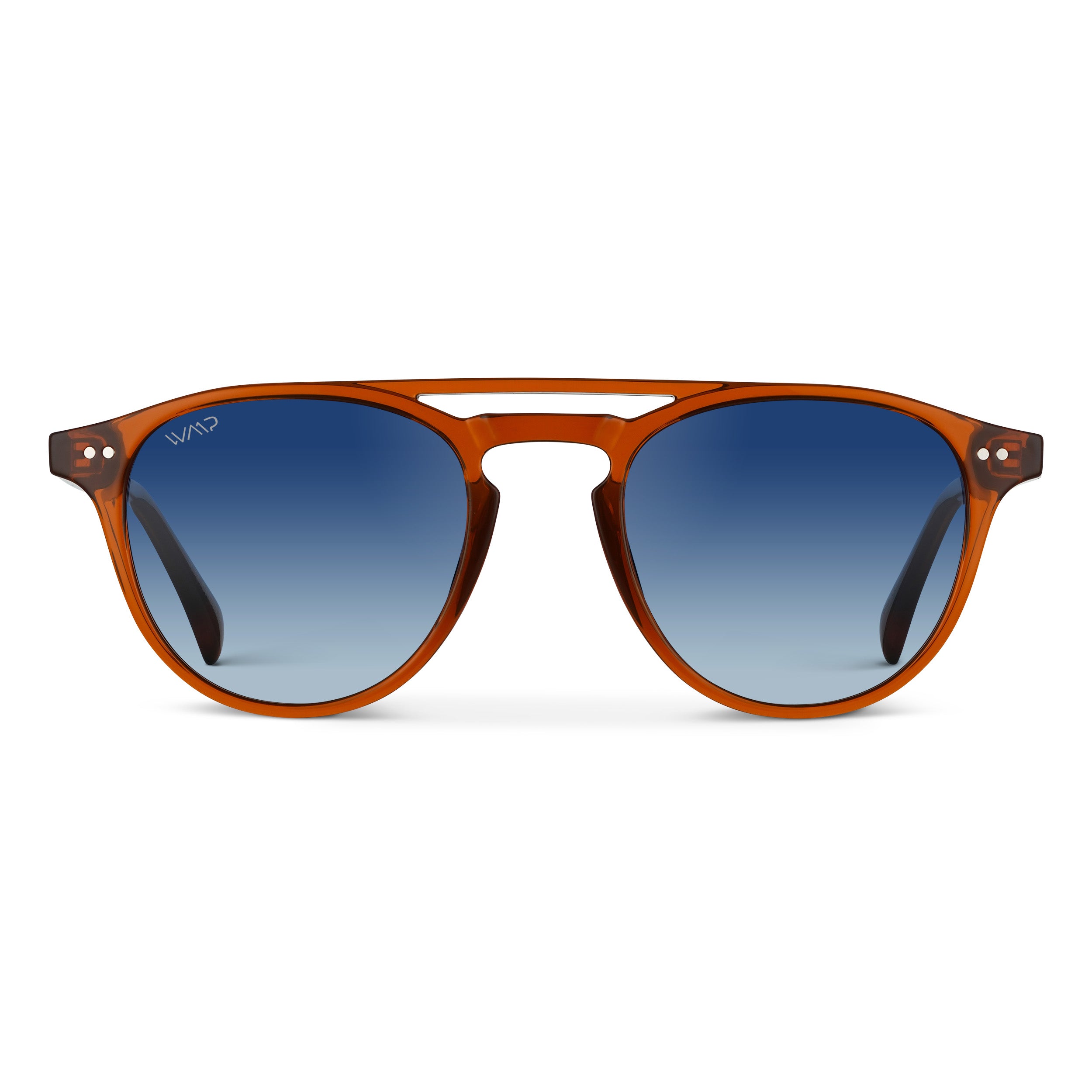 EASTON Men's Round Trendy Sunglasses in Desert Orange by WMP Eyewear - Punch Watch Design 