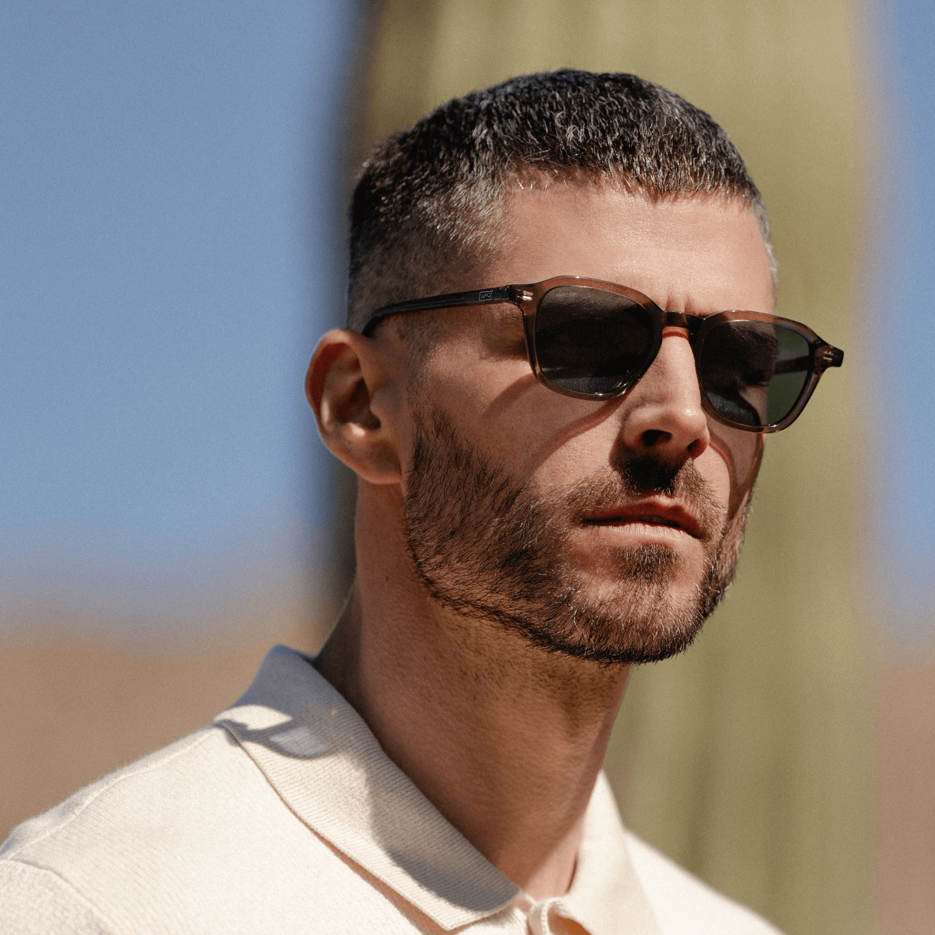 SILAS Polarized Square Sunglasses in Crystal Gunmetal by WMP Eyewear - PUNCH Watch & Eyewear - WMP Eyewear