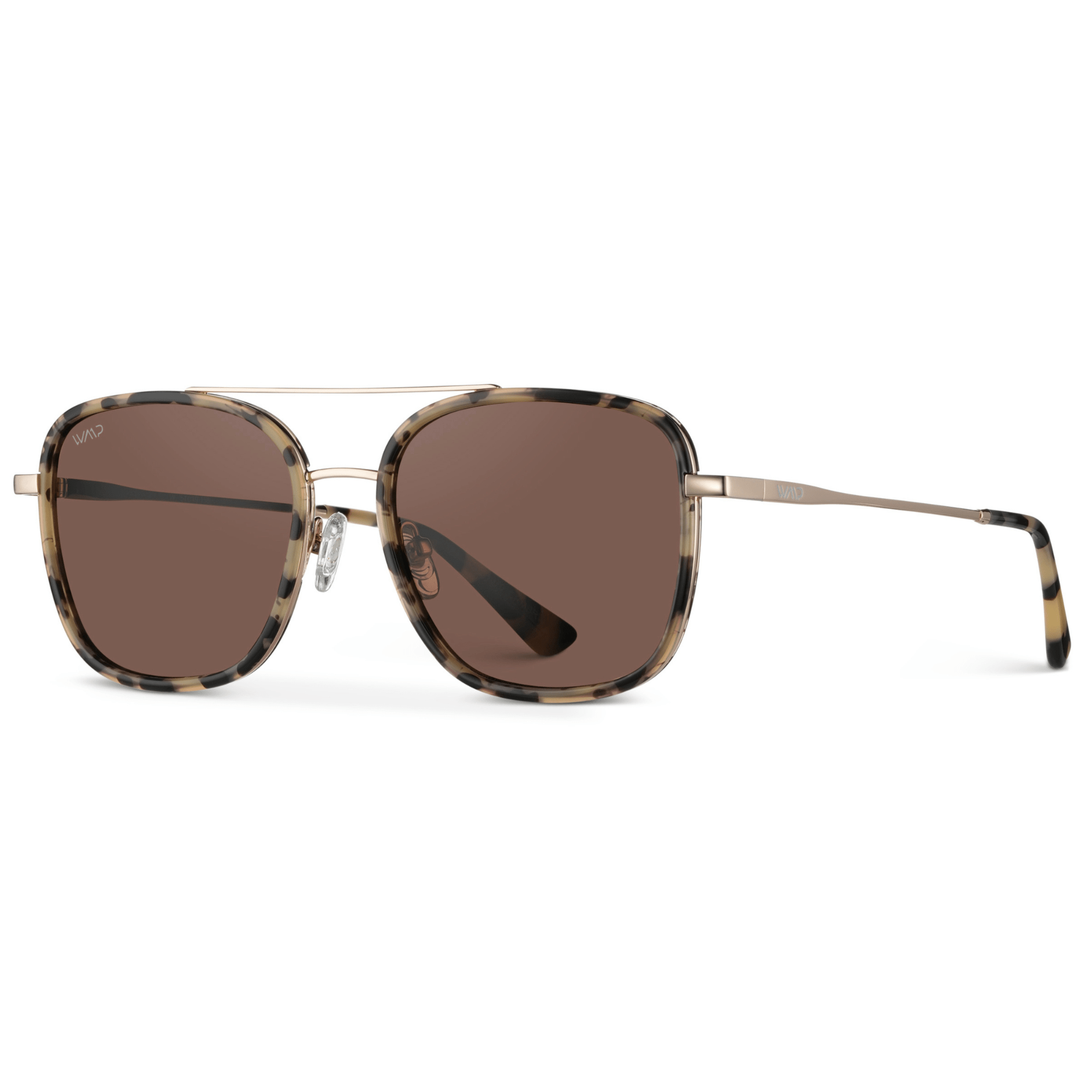 GIA Women's Square Oversized Aviator Sunglasses in Beige Tortoise by WMP Eyewear - PUNCH Watch & Eyewear - WMP Eyewear