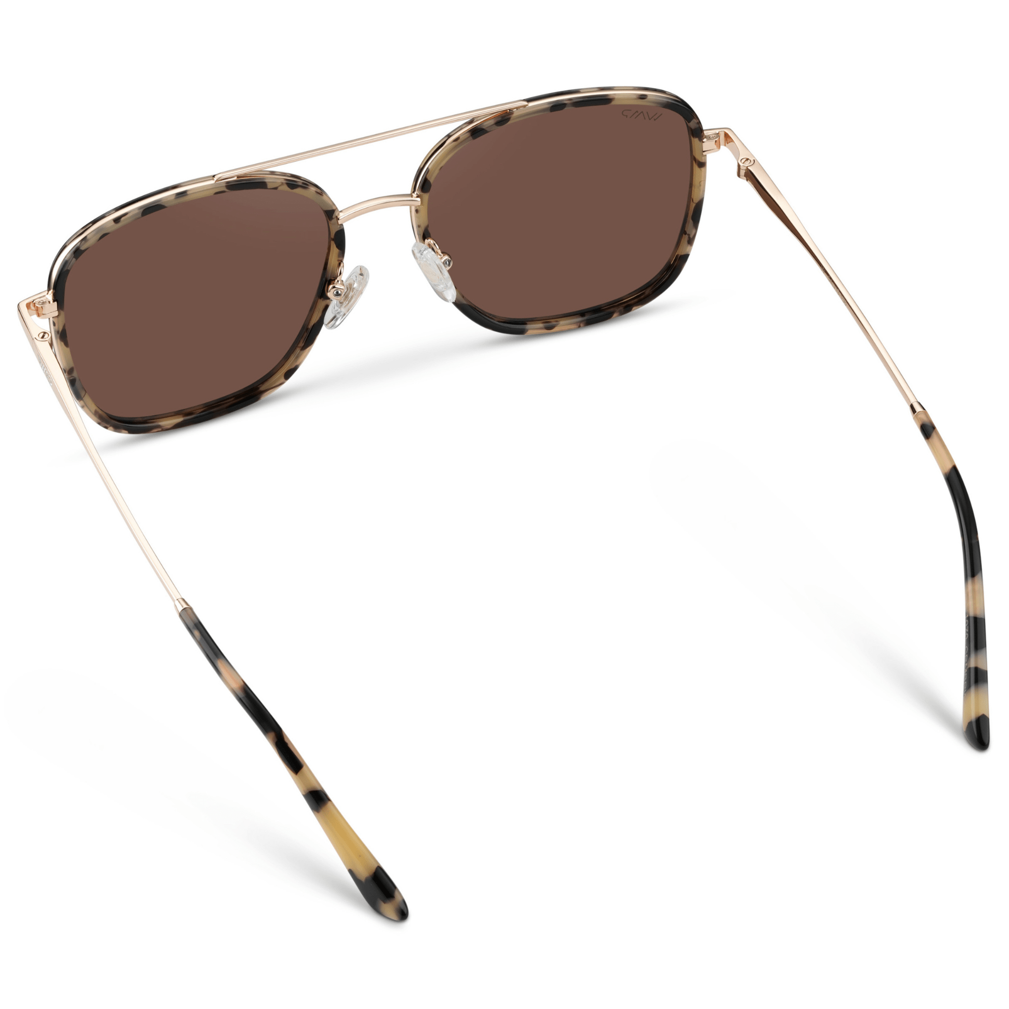 GIA Women's Square Oversized Aviator Sunglasses in Beige Tortoise by WMP Eyewear - PUNCH Watch & Eyewear - WMP Eyewear