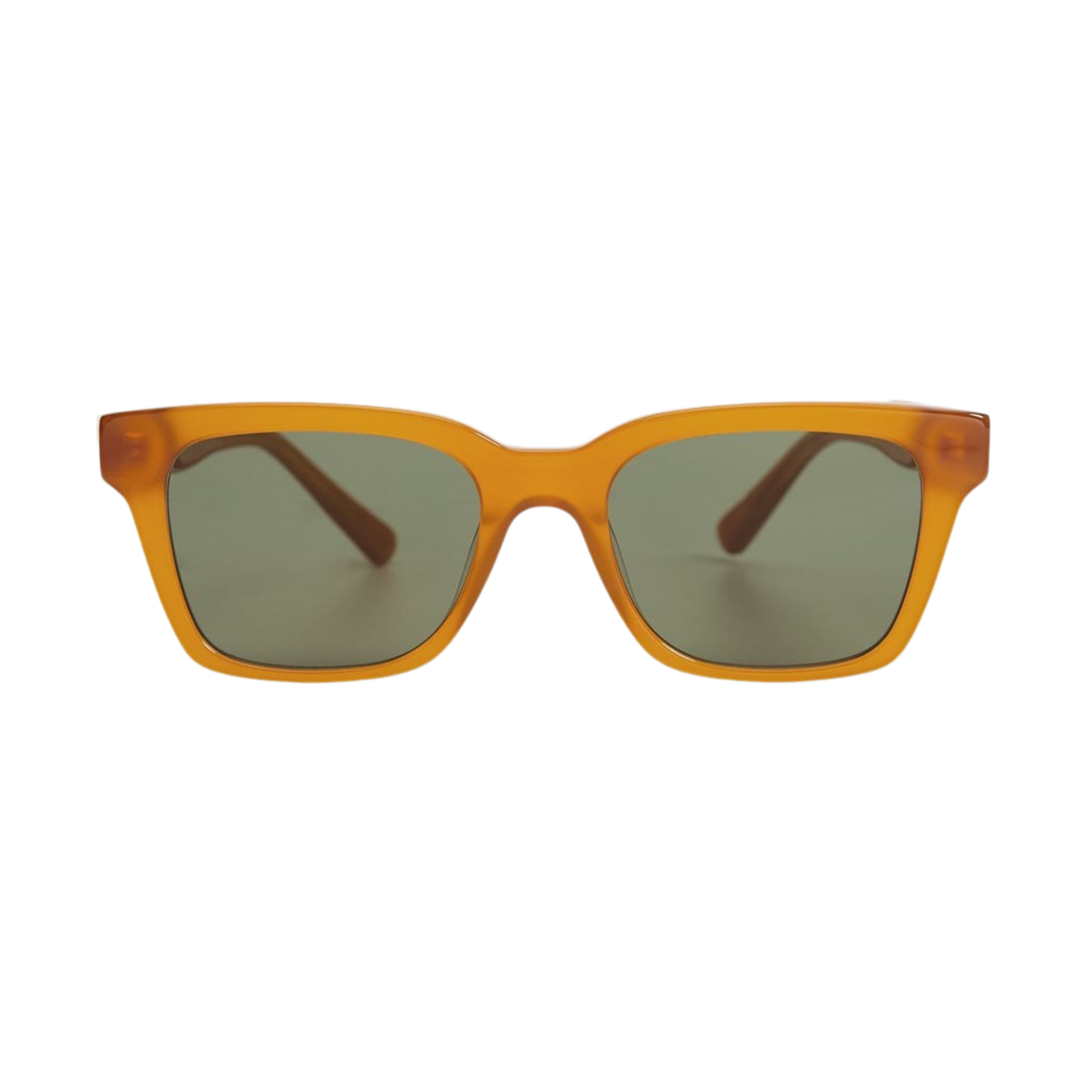 DEAN Rectangular Amber Green Sunglasses by Messy Weekend - PUNCH Watch & Eyewear 