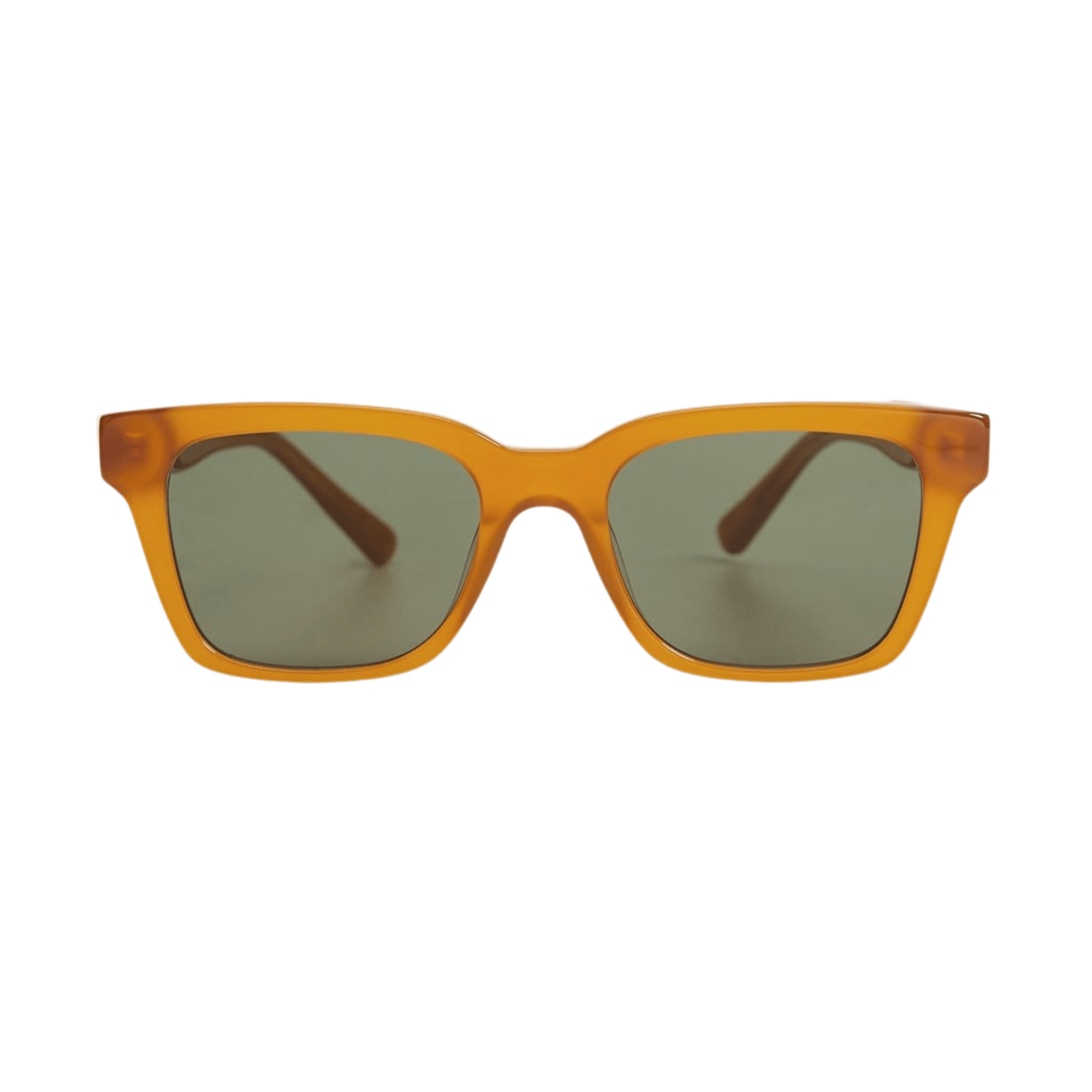 DEAN Rectangular Amber Green Sunglasses by Messy Weekend - PUNCH Watch & Eyewear - MESSY WEEKEND