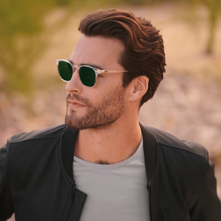 NICK Polarized Men's l Women's Sunglasses in Glossy Clear by WMP Eyewear - PUNCH Watch & Eyewear - WMP Eyewear