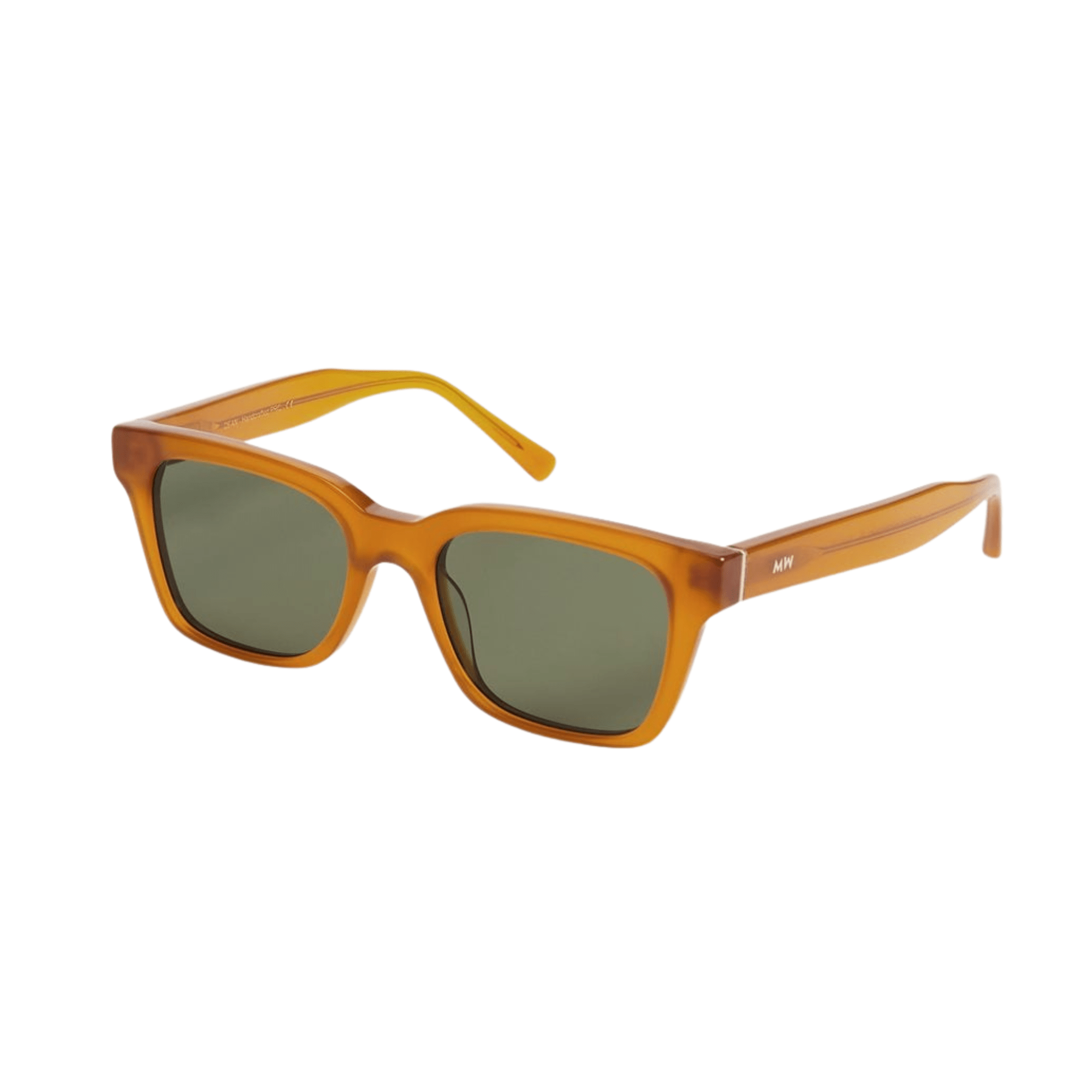 DEAN Rectangular Amber Green Sunglasses by Messy Weekend - PUNCH Watch & Eyewear - MESSY WEEKEND