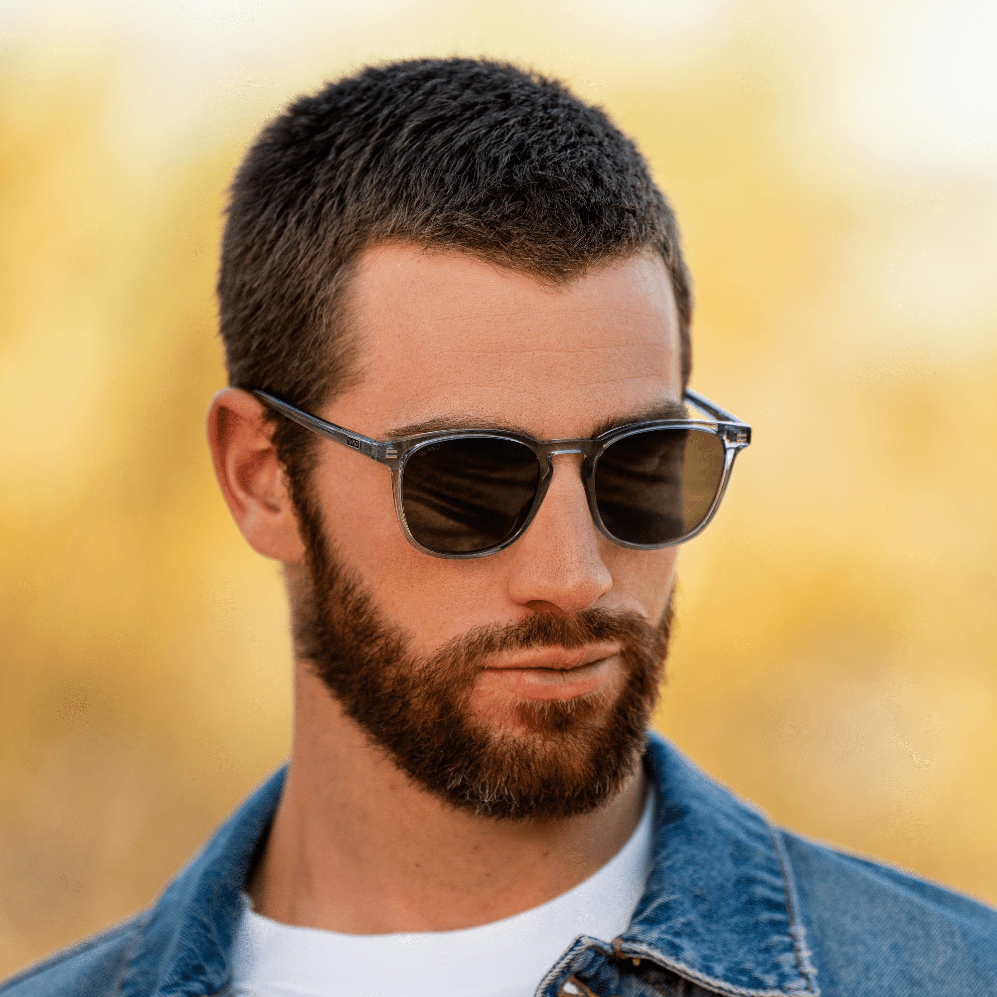 NICK Polarized Men's l Women's Sunglasses in Crystal Grey by WMP Eyewear - PUNCH Watch & Eyewear - WMP Eyewear