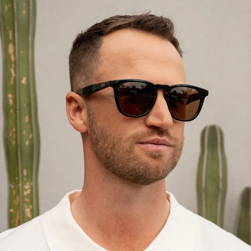 WYNDHAM Men's Golf Special Edition Sunglasses in Glossy Black by WMP Eyewear - PUNCH Watch & Eyewear - WMP Eyewear