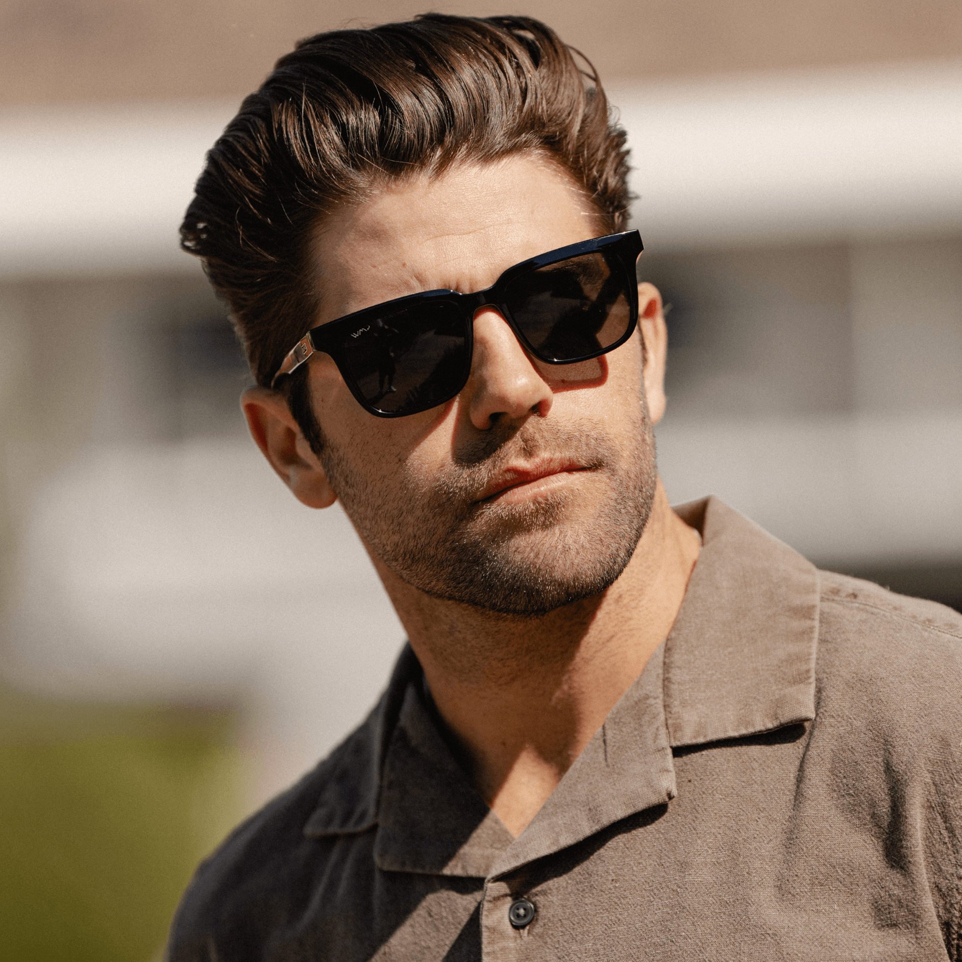 WILSON Men's Polarised Square Sunglasses in Triple Black by WMP Eyewear - PUNCH Watch & Eyewear - WMP Eyewear