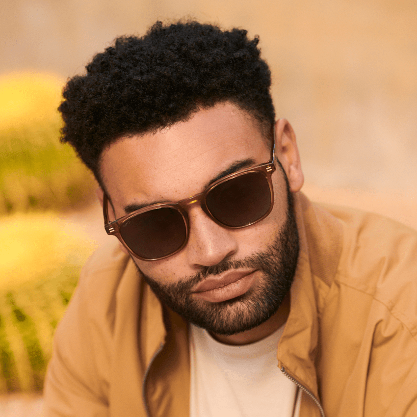 NICK Polarized Men's l Women's Sunglasses in Crystal Brown by WMP Eyewear - PUNCH Watch & Eyewear - WMP Eyewear