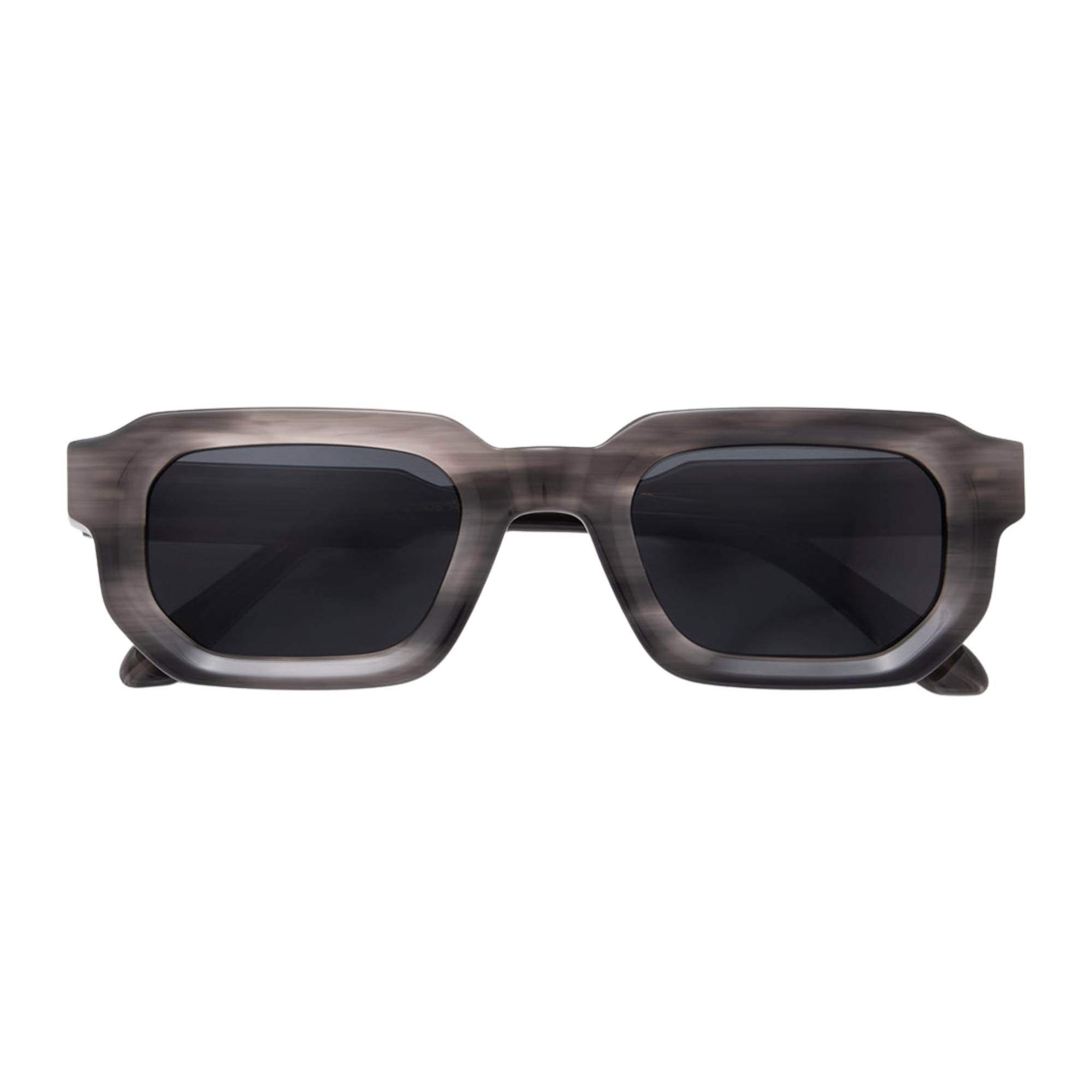 JUNA, Hexagonal Thick Frame Polarised Sunglasses, Unisex, Smoke Tint by TrueVivid