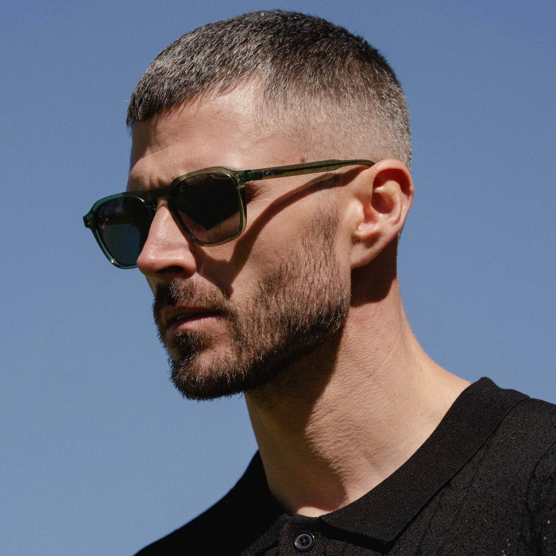 FRANCIS Men's Square Modern Retro Sunglasses in Emerald Green by WMP Eyewear - PUNCH Watch & Eyewear - WMP Eyewear