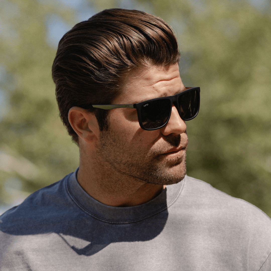 JACOB Rectangular Classic Men's Sunglasses in Jade Black by WMP Eyewear - PUNCH Watch & Eyewear - WMP Eyewear