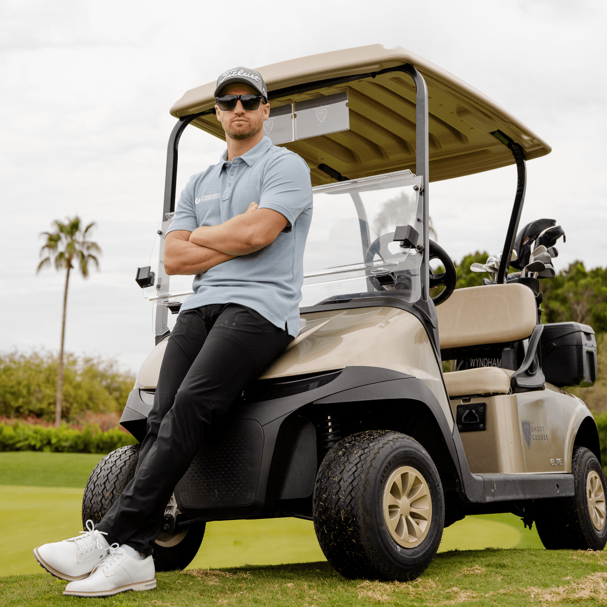 ACE Square Men's Golf Sunglasses in Indigo Blue Grain by WMP Eyewear - PUNCH Watch & Eyewear - WMP Eyewear