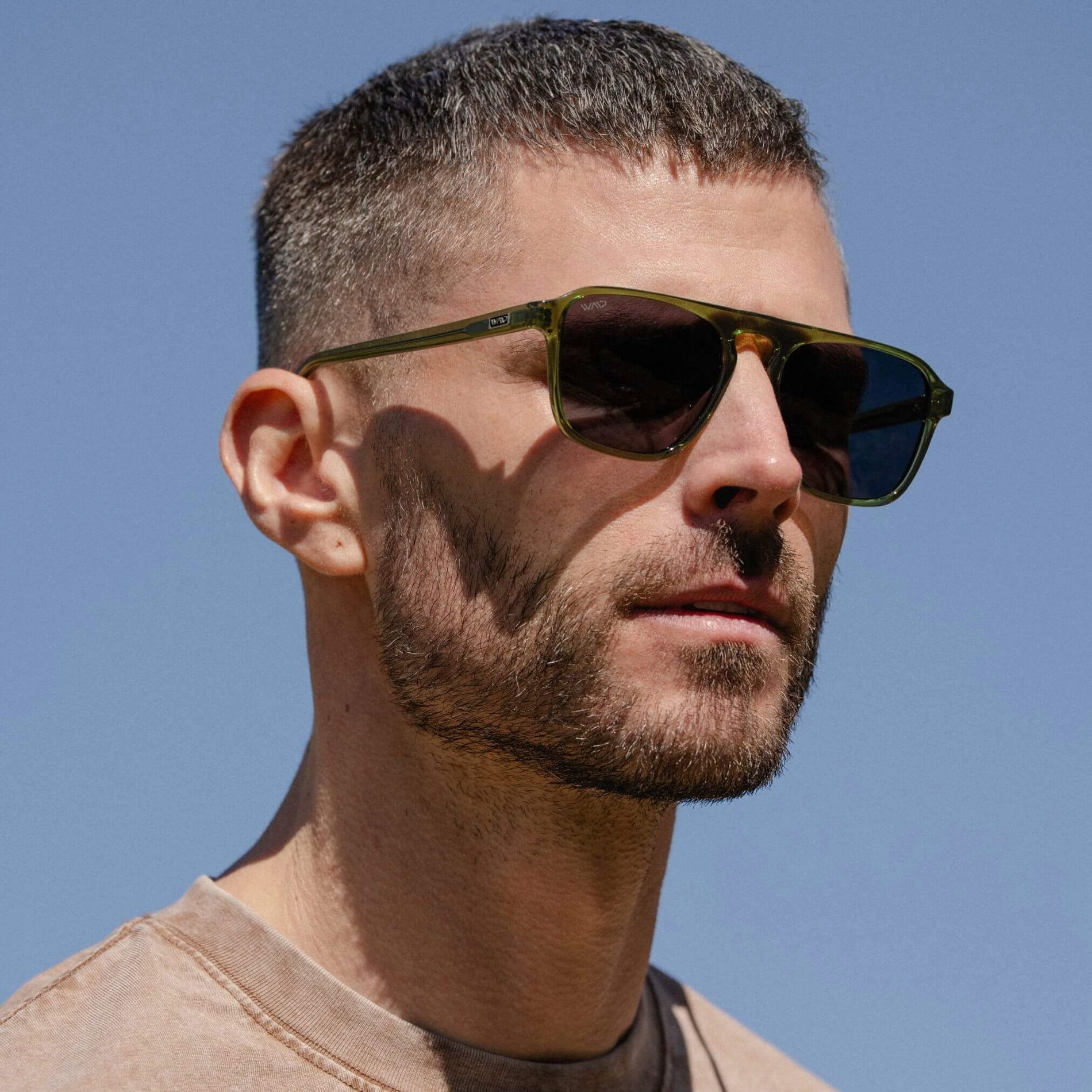 EMERSON Unisex Square Aviator Sunglasses in Saguaro Green by WMP Eyewear - PUNCH Watch & Eyewear - WMP Eyewear