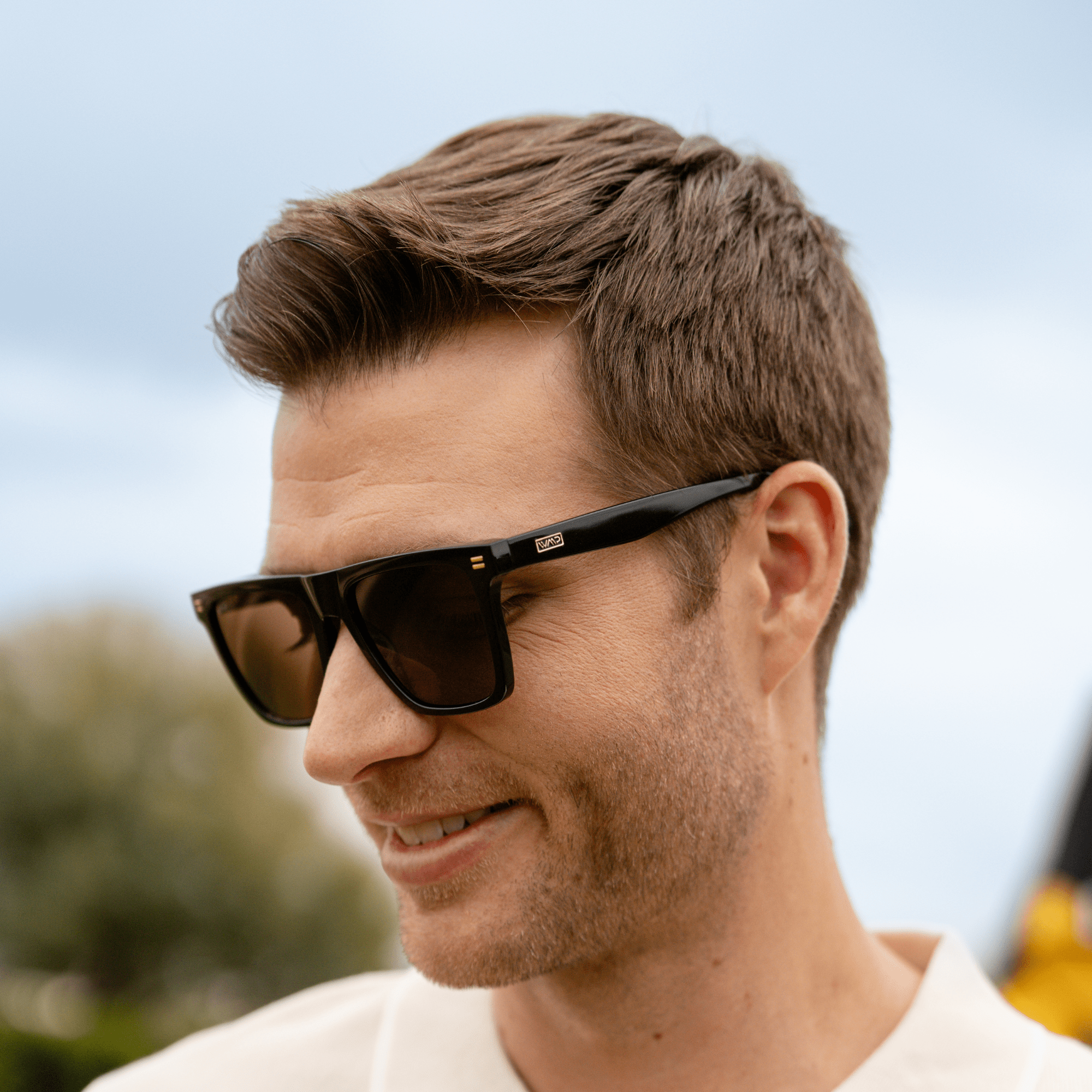 ACE Square Men's Golf Sunglasses in Glossy Black by WMP Eyewear - PUNCH Watch & Eyewear - WMP Eyewear