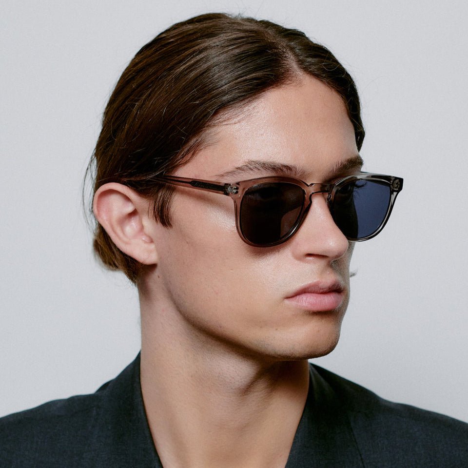 A.KJÆRBEDE (AKJAERBEDE) Bate Sunglasses | Grey Transparent Square Frame - PUNCH Watch & Eyewear - A.KJÆRBEDE