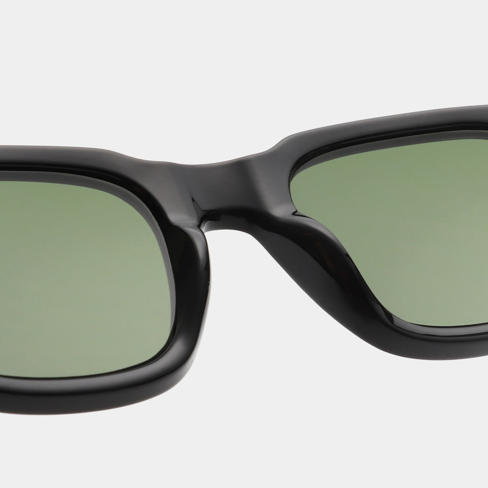 A.KJÆRBEDE (AKJAERBEDE) Halo Sunglasses | Black Square Frame / close up - PUNCH Watch & Eyewear 