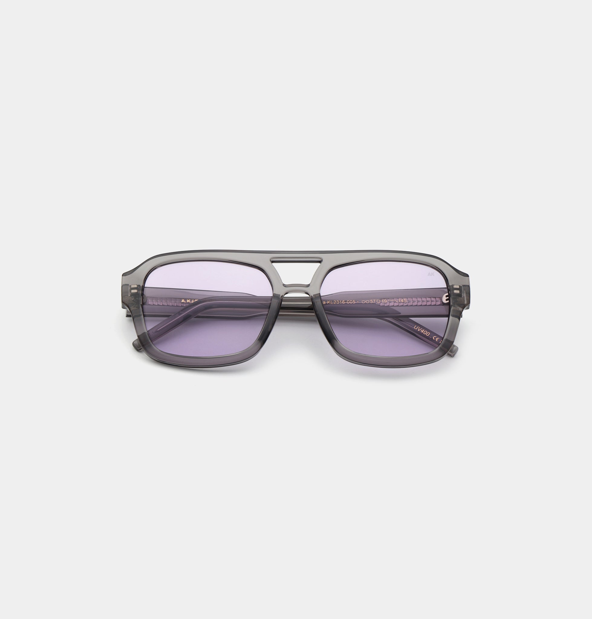 A.KJÆRBEDE KAYA Sunglasses l Grey Transparent, Purple Lens - PUNCH Watch & Eyewear - A.KJÆRBEDE