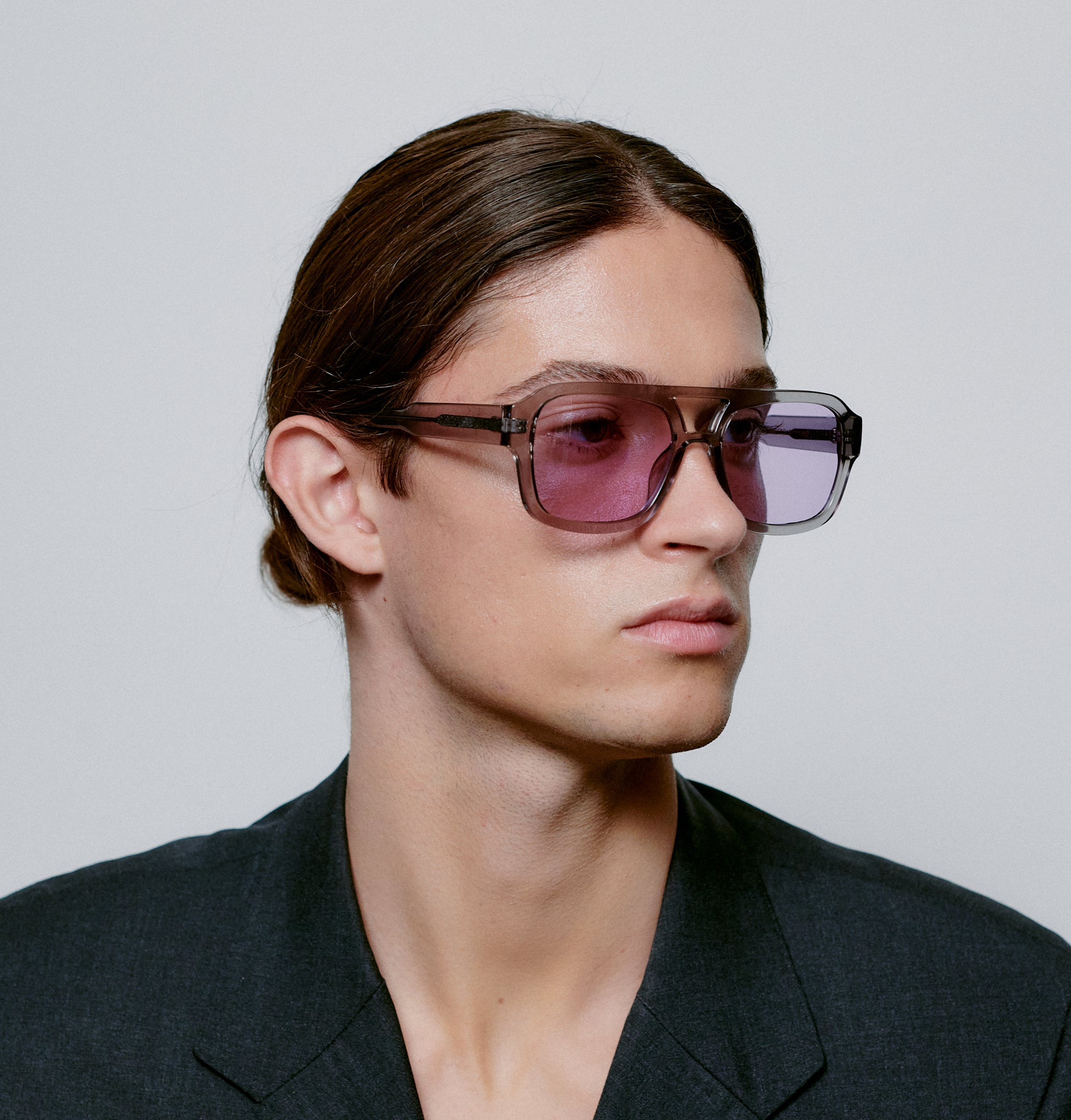 A.KJÆRBEDE KAYA Sunglasses l Grey Transparent, Purple Lens - PUNCH Watch & Eyewear - A.KJÆRBEDE