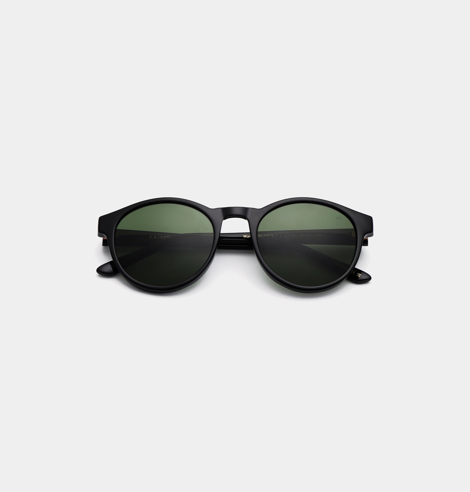 A.KJÆRBEDE (AKJAERBEDE) Marvin Sunglasses | Black Round Frame - PUNCH Watch & Eyewear - A.KJÆRBEDE