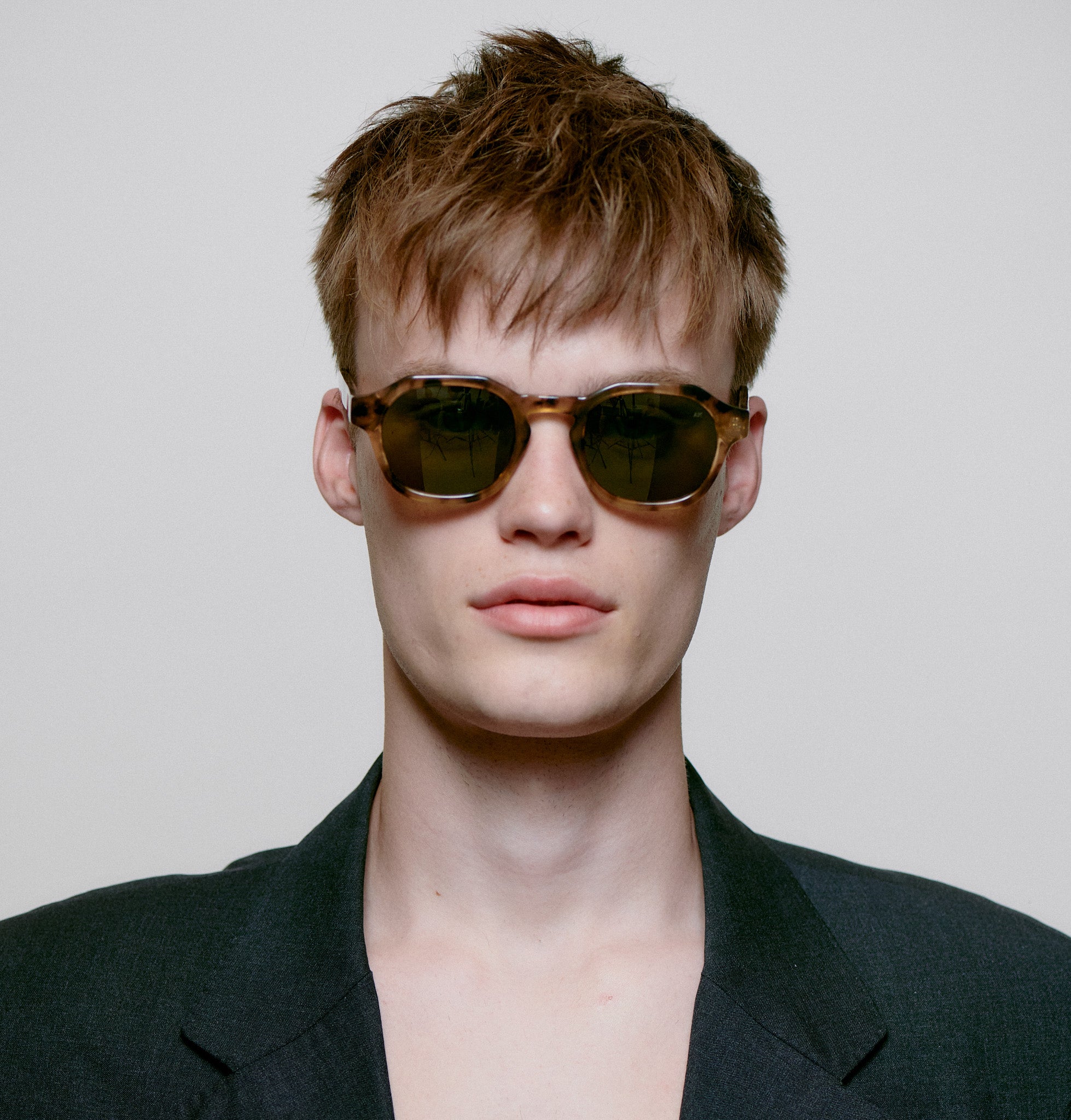 A.KJÆRBEDE (AKJAERBEDE) Zan Sunglasses | Coquina Tortoise Frame, Green Lens - PUNCH Watch & Eyewear - A.KJÆRBEDE