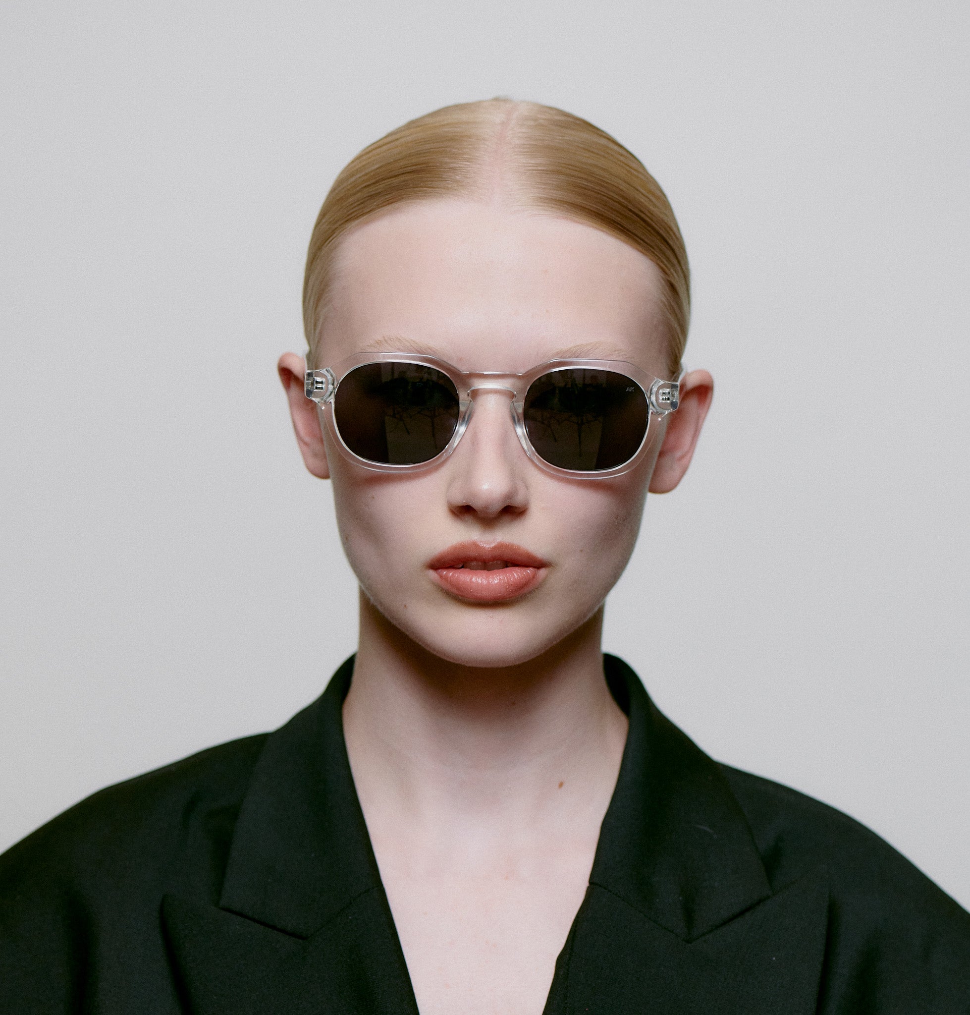 A.KJÆRBEDE (AKJAERBEDE) Zan Sunglasses | Crystal Frame, Grey Lens - PUNCH Watch & Eyewear - A.KJÆRBEDE