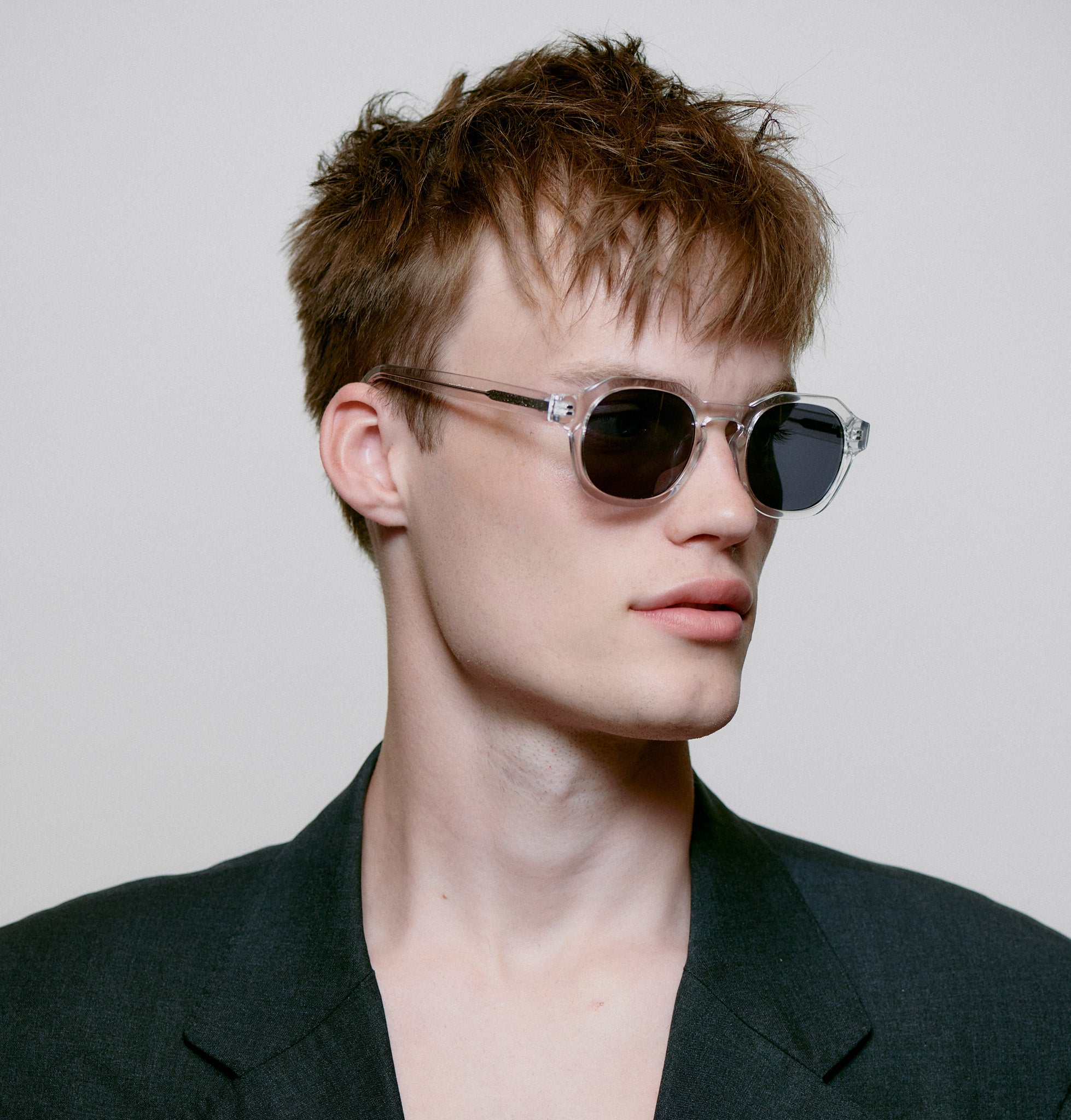 A.KJÆRBEDE (AKJAERBEDE) Zan Sunglasses | Crystal Frame, Grey Lens - PUNCH Watch & Eyewear - A.KJÆRBEDE