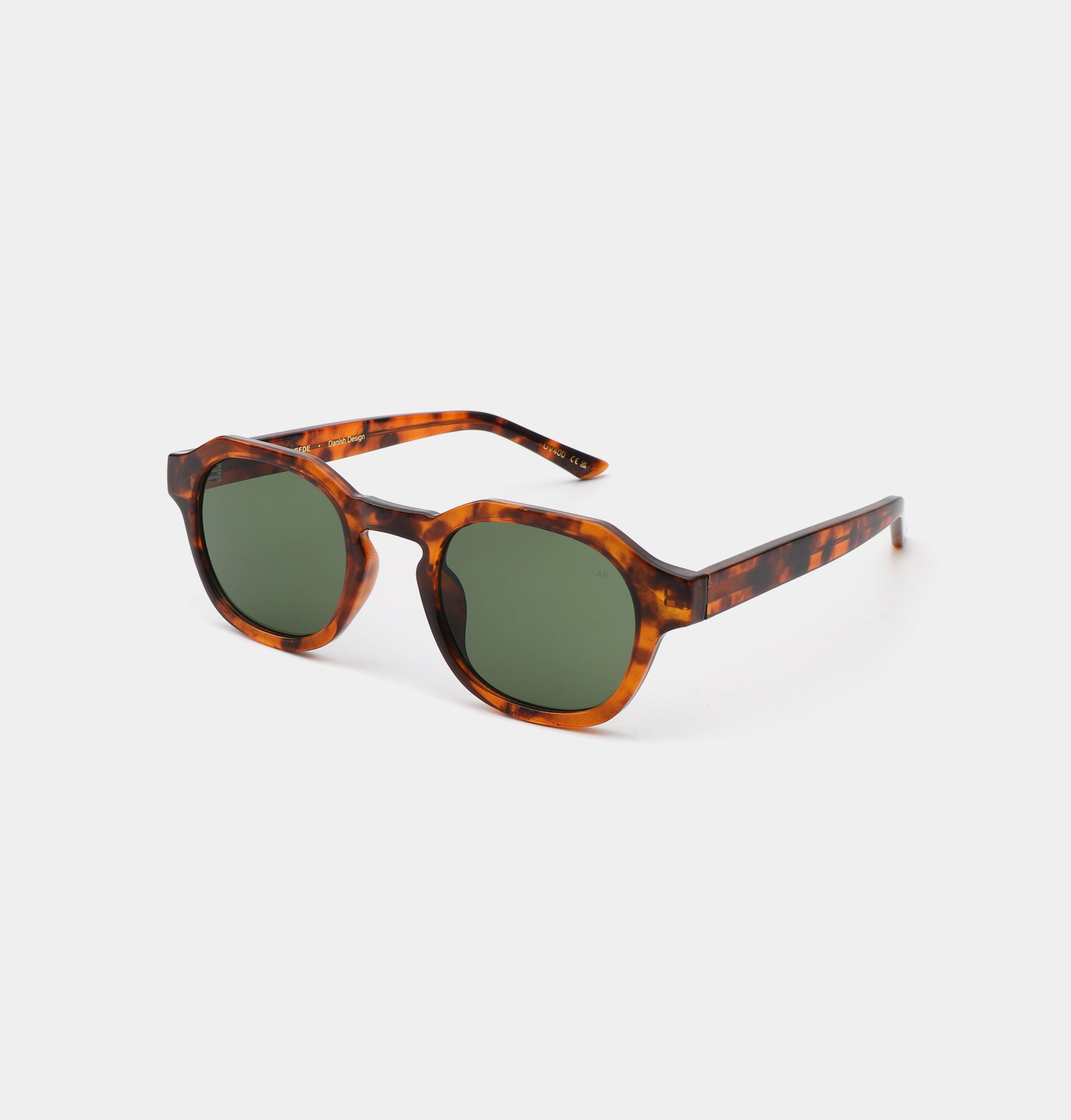 A.KJÆRBEDE (AKJAERBEDE) Zan Sunglasses | Havana Tortoise Frame, Green Lens - PUNCH Watch & Eyewear - A.KJÆRBEDE