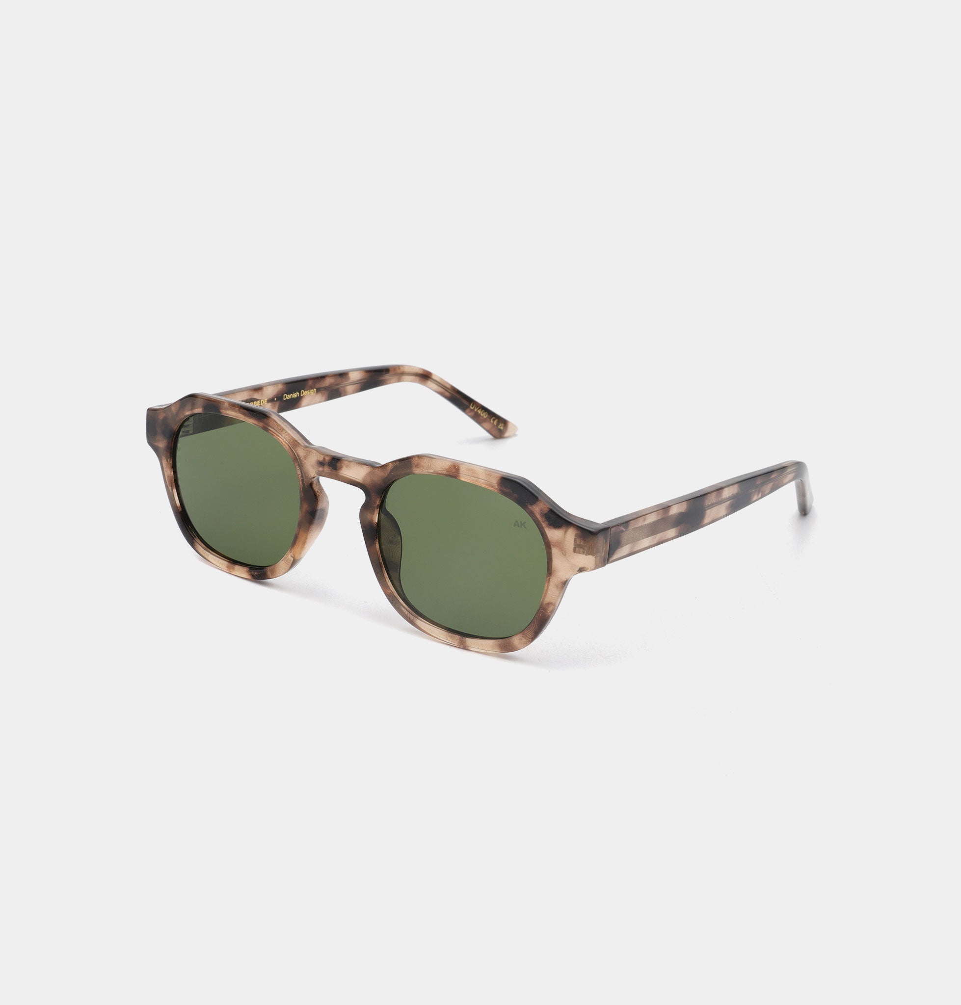 A.KJÆRBEDE (AKJAERBEDE) Zan Sunglasses | Coquina Tortoise Frame, Green Lens - PUNCH Watch & Eyewear - A.KJÆRBEDE