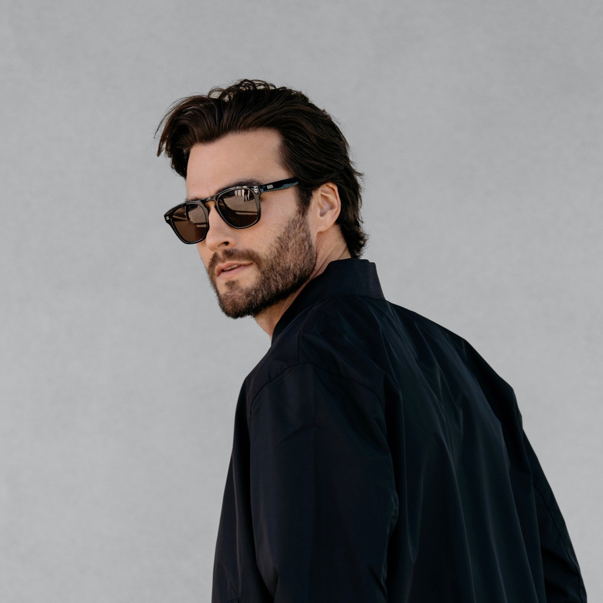 DASH Modern Unisex Sunglasses in Glossy Black by WMP Eyewear - PUNCH Watch & Eyewear - WMP Eyewear