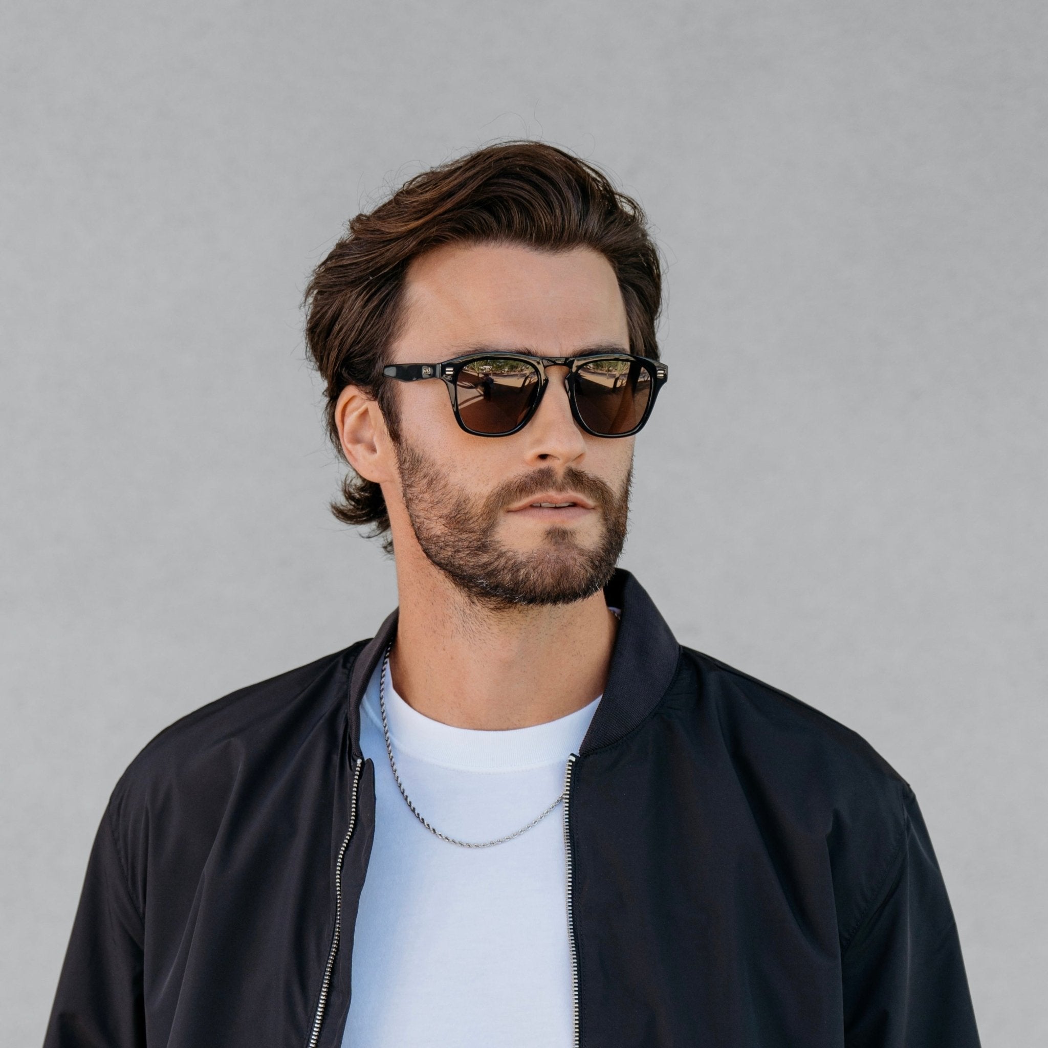 DASH Modern Unisex Sunglasses in Glossy Black by WMP Eyewear - PUNCH Watch & Eyewear - WMP Eyewear