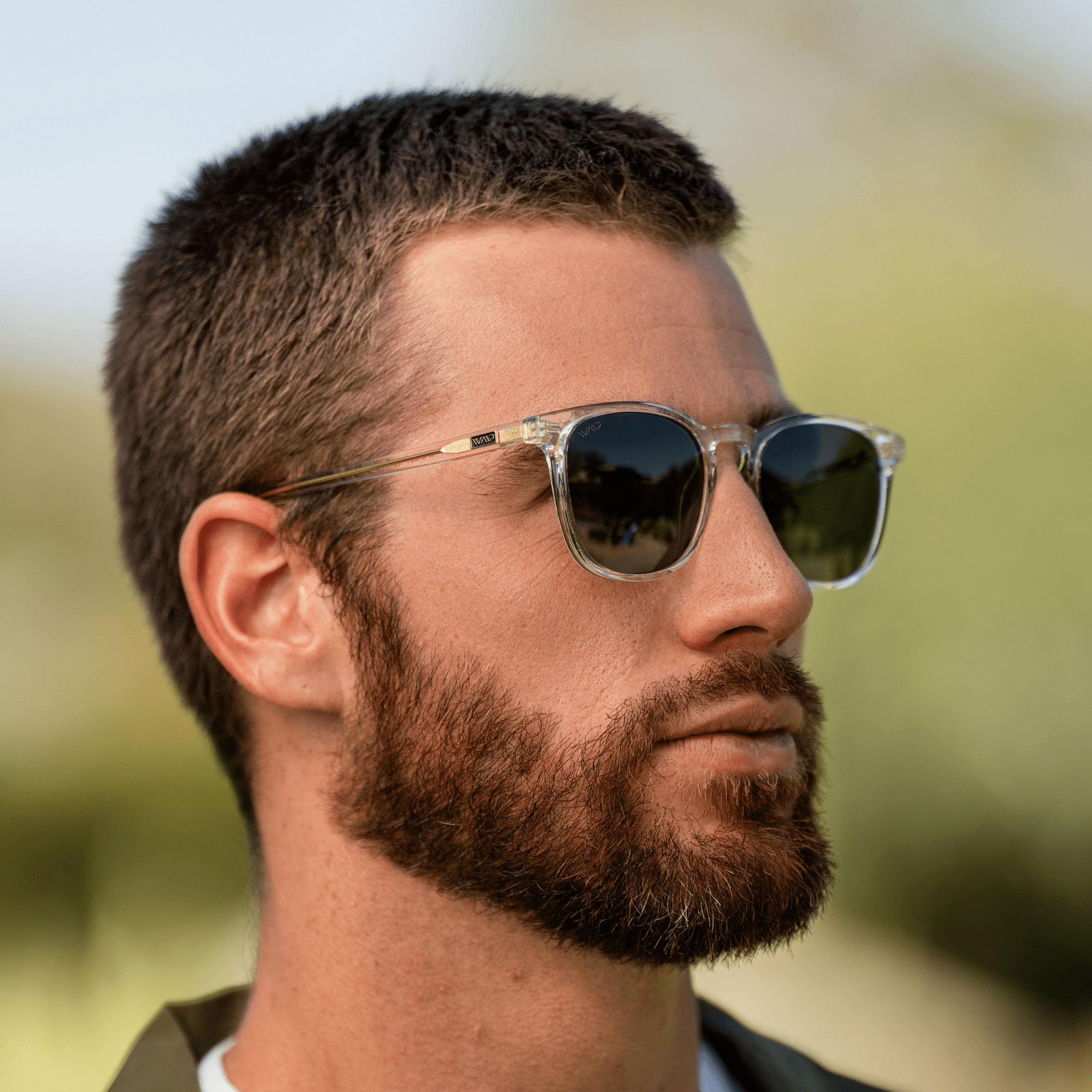 NICK Polarized Men's l Women's Sunglasses in Glossy Clear by WMP Eyewear - PUNCH Watch & Eyewear - WMP Eyewear