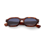 ARO Burnt Havana Deep Blue Gradient Hexagonal Sunglasses fmr Anthony by Messy Weekend