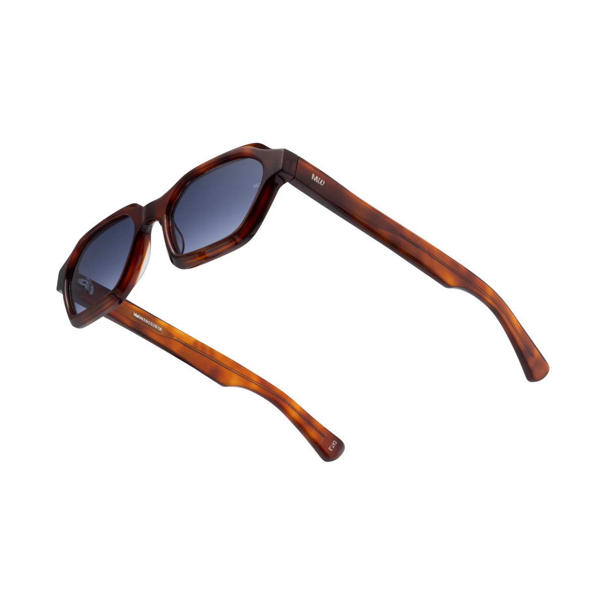 ARO Burnt Havana Deep Blue Gradient Hexagonal Sunglasses fmr Anthony by Messy Weekend