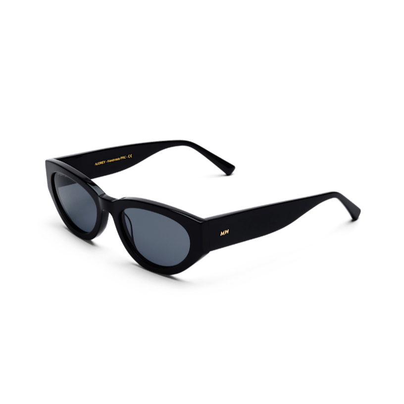 AUDREY Oval Retro Black Sunglasses by Messy Weekend - PUNCH Watch & Eyewear - MESSY WEEKEND