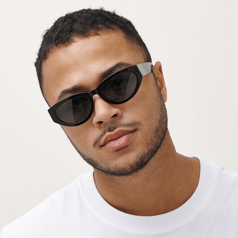 AUDREY Oval Retro Black Sunglasses by Messy Weekend - PUNCH Watch & Eyewear - MESSY WEEKEND