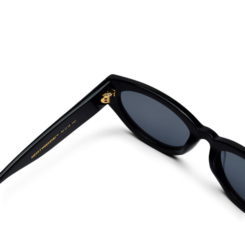 AUDREY Oval Retro Black Sunglasses by Messy Weekend - PUNCH Watch & Eyewear - MESSY WEEKEND