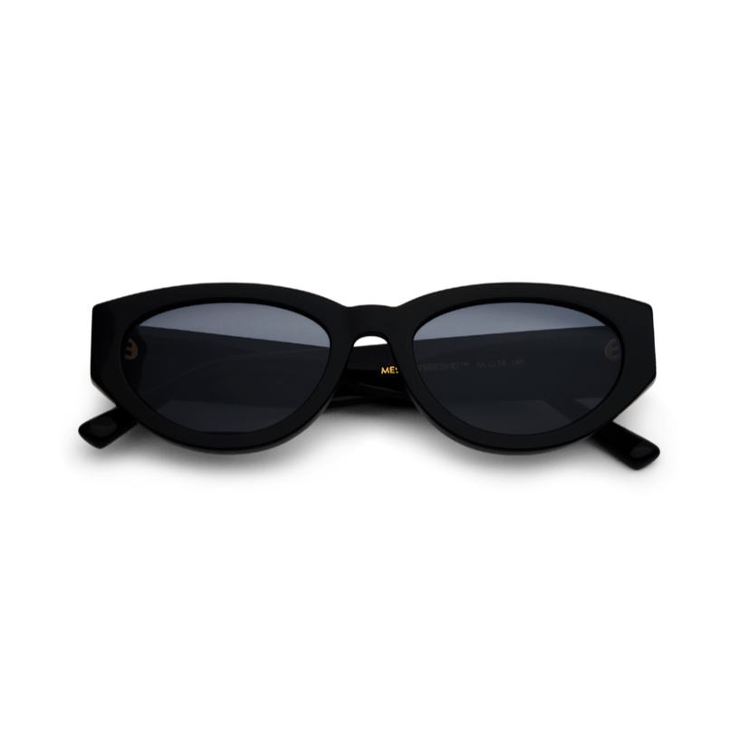 AUDREY Oval Retro Black Sunglasses by Messy Weekend - PUNCH Watch & Eyewear - MESSY WEEKEND