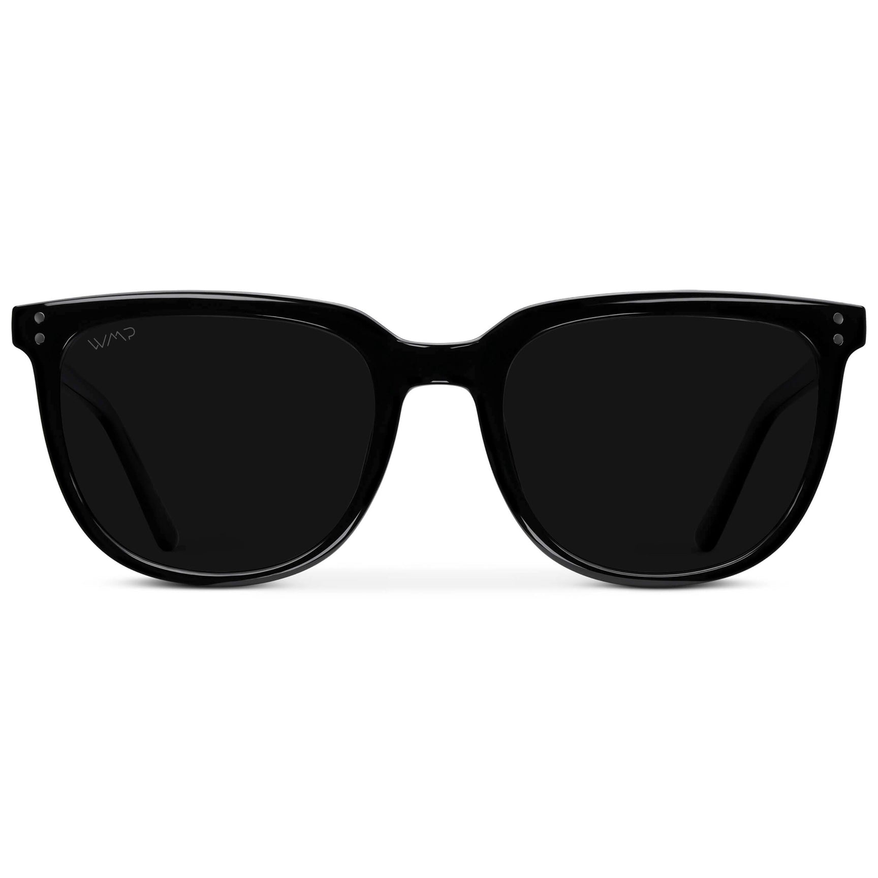 ABNER Unisex Polarized Sunglasses in Triple Black by WMP Eyewear - Punch Watch Design 