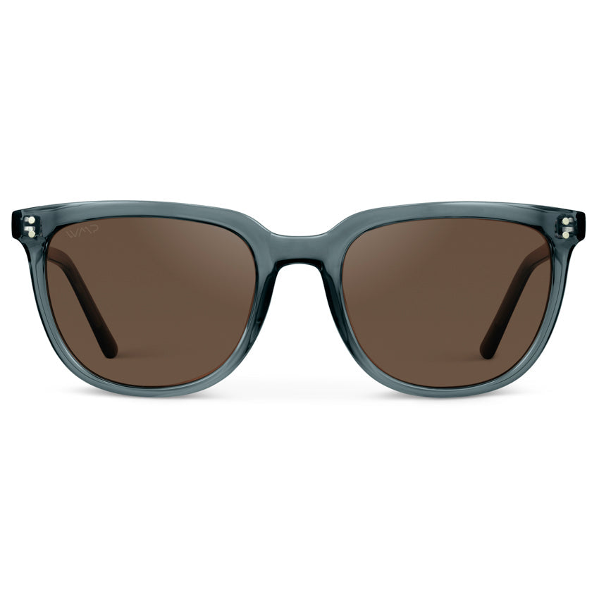 ABNER Unisex Polarized Sunglasses in Crystal Stone Blue by WMP Eyewear - Punch Watch Design 